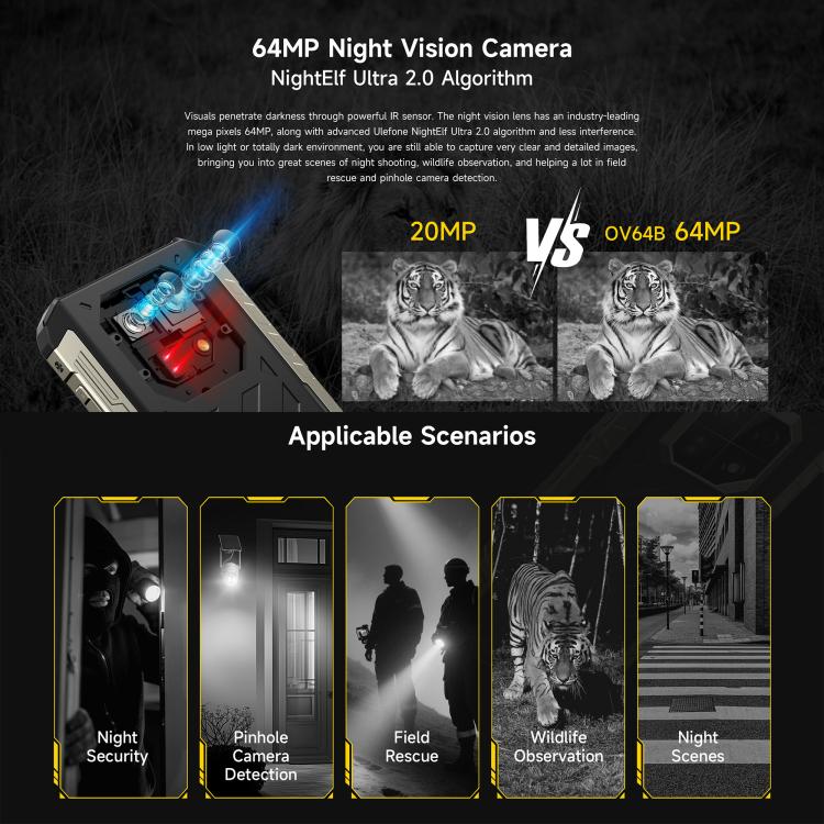Ulefone Ulefone Armor 22 Pro, eSIM, 8 GB + 256 GB, 6,58 Zoll Display, Android 15, 4G, NFC, OTG