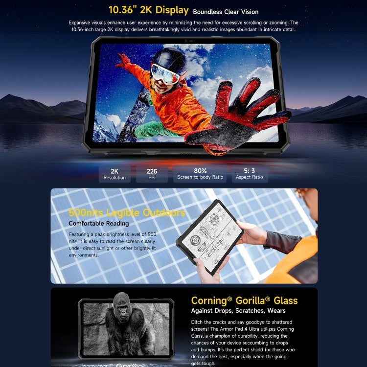 Ulefone Ulefone Armor Pad 4 Ultra Thermal, 10,36 Zoll Android 14 MediaTek Dimensity 6300 Octa Core 5G