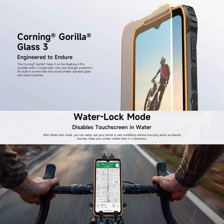 Ulefone Ulefone RugKing 4 Pro, 8 GB + 128 GB, robustes Smartphone (IP68/IP69K), 6,56 Zoll, Android 16, Unisoc T7250 Octa-Core-Prozessor, Netzwerk: 4G, NFC, OTG, RugKing 4 Pro, 8GB+128GB