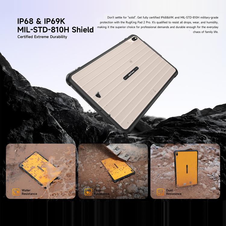 Ulefone Ulefone Rugking Pad 2 Pro, 8 GB + 128 GB, 10,1 Zoll, Android 16, Unisoc T7250 Octa-Core-Prozessor, 4G