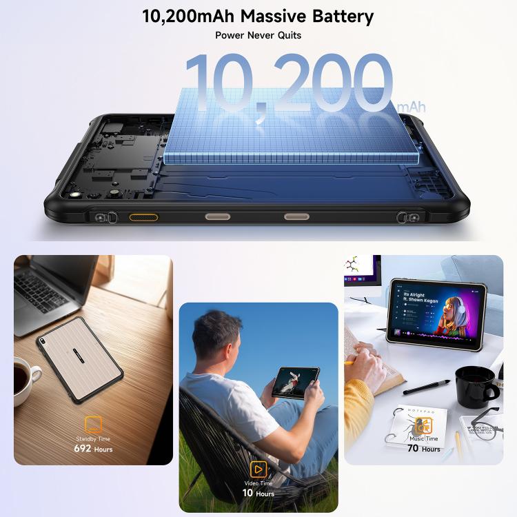 Ulefone Ulefone Rugking Pad 2 Pro, 8 GB + 128 GB, 10,1 Zoll, Android 16, Unisoc T7250 Octa-Core-Prozessor, 4G
