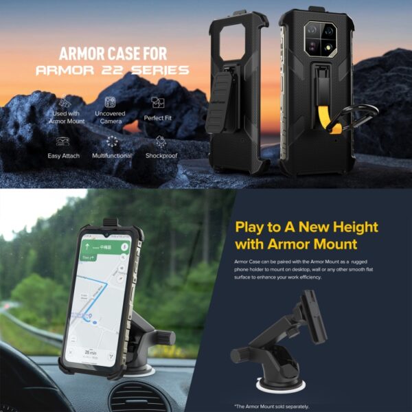 Für Ulefone Armor 22 Ulefone Back Clip Handyhülle mit Karabiner – Bild 5