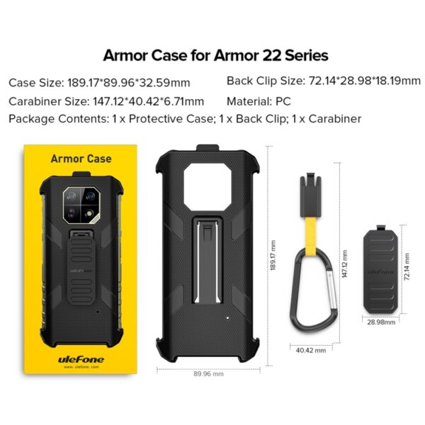 Für Ulefone Armor 22 Ulefone Back Clip Handyhülle mit Karabiner – Bild 8