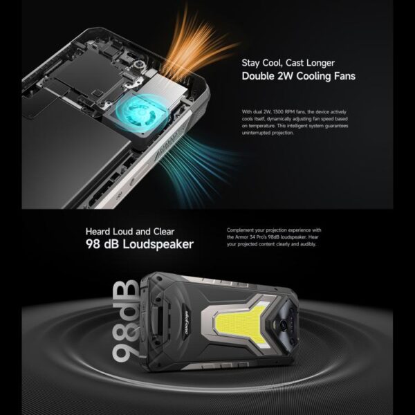 Ulefone Armor 34 Pro, 16 GB + 512 GB, Nachtsicht, IP68/IP69K, 6,95" Android 15 MediaTek Dimensity 7300 Octa Core,5G,NFC,OTG – Bild 9