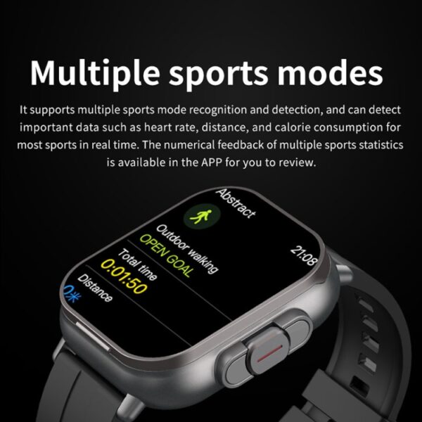 D8 2,01 Zoll 2 in 1 Bluetooth-Kopfhörer-Silikonband-Smartwatch, unterstützt Gesundheitsüberwachung / NFC, Silicone Band (Black), Silicone Band (Beige) – Bild 9