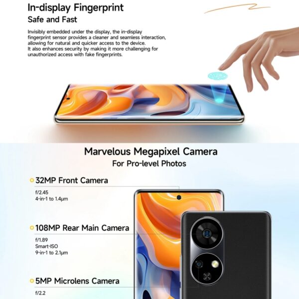 Ulefone Note 17 Pro, Bildschirm-Fingerabdruck, 6,78 Zoll Android 13 MediaTek Helio G99 MTK6789 Octa Core, NFC, Netzwerk: 4G, 12GB+256GB – Bild 7