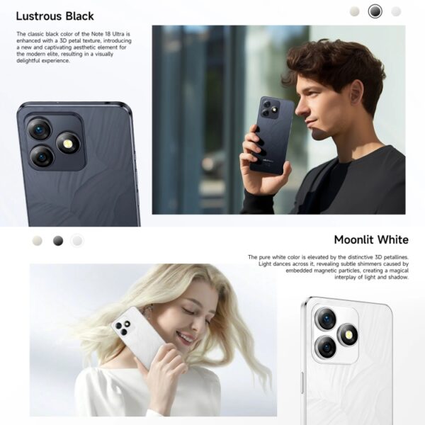 Ulefone Note 18 Ultra, seitlicher Fingerabdruck, 6,78 Zoll Android 13 MediaTek Dimensity 720 5G MT6853 Octa Core 2,0 GHz, NFC, Netzwerk: 5G, 6GB+256GB – Bild 4