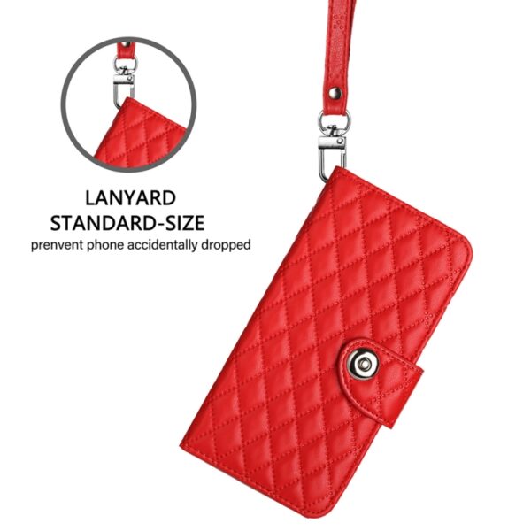 Rhombic Texture Flip Leder Handyhülle mit Trageband, For Ulefone Note 18 Ultra, For Ulefone Note 14 – Bild 5