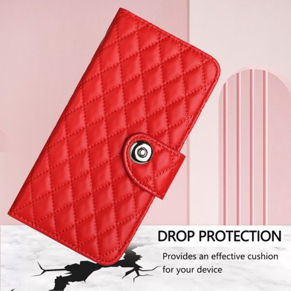 Rhombic Texture Flip Leder Handyhülle mit Trageband, For Ulefone Note 18 Ultra, For Ulefone Note 14 – Bild 6
