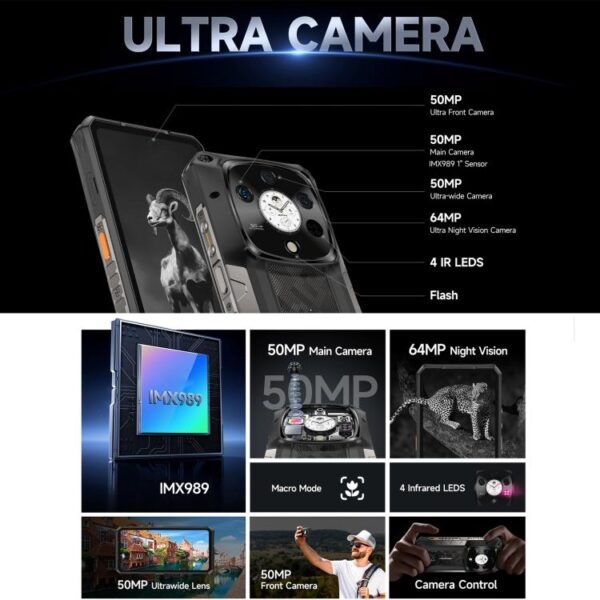 Ulefone Armor 28 Pro 16GB+512GB, Night Vision, 10600mAh, 6.67 inch + 1.04 inch Android 15 5G – Bild 11