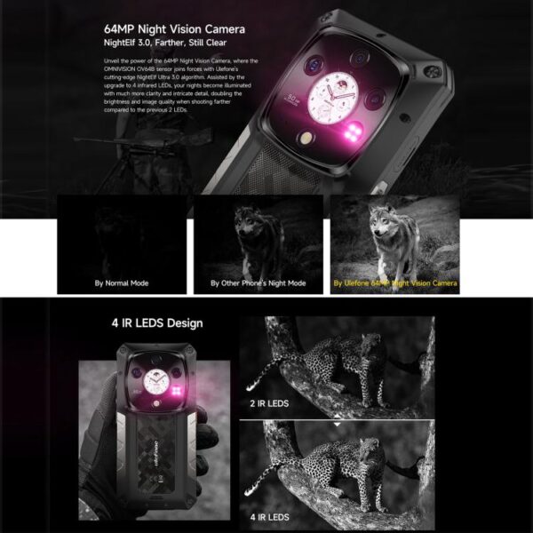 Ulefone Armor 28 Pro 16GB+512GB, Night Vision, 10600mAh, 6.67 inch + 1.04 inch Android 15 5G – Bild 14