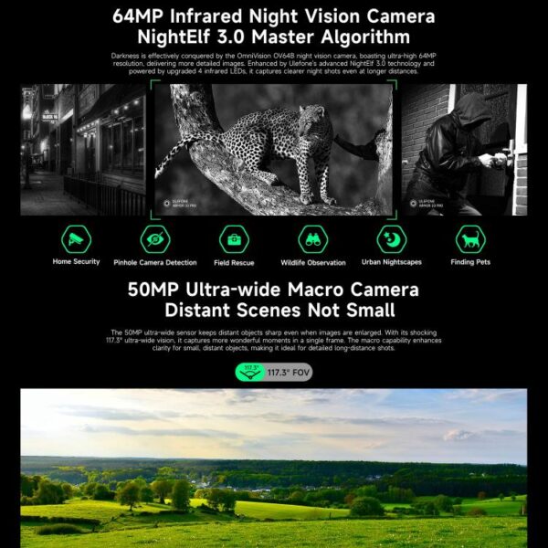Ulefone Armor 33 Pro 16GB+512GB, Night Vision, 6.95 inch + 3.4 inch Dual Screen – Bild 13
