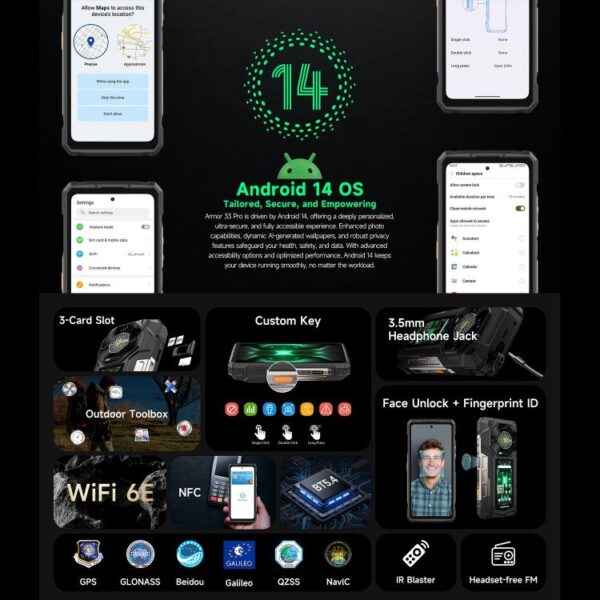 Ulefone Armor 33 Pro 16GB+512GB, Night Vision, 6.95 inch + 3.4 inch Dual Screen – Bild 22