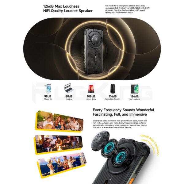 Ulefone RugKing, 8GB+256GB, IP68/IP69K, 5.99 Zoll Android 15 Unisoc T7255 Octa Core – Bild 5