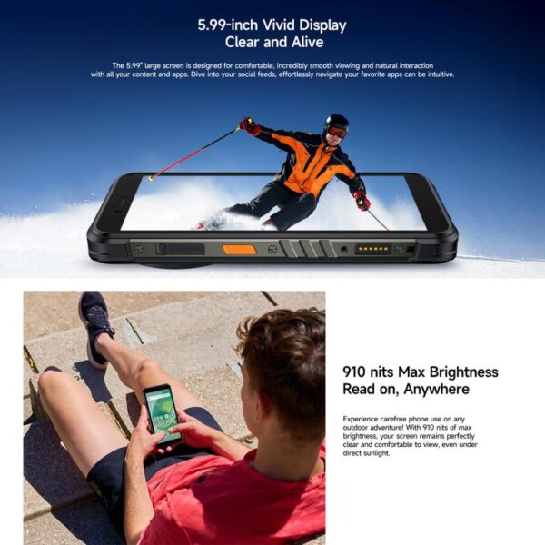 Ulefone RugKing, 8GB+256GB, IP68/IP69K, 5.99 Zoll Android 15 Unisoc T7255 Octa Core – Bild 7