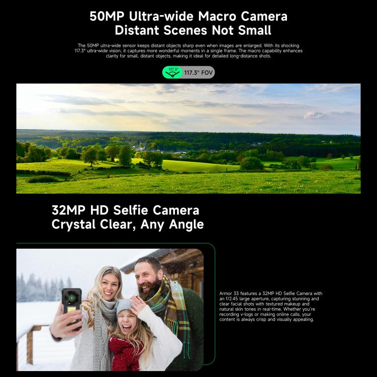 Ulefone Armor 33 Rugged Phone, 12GB+512GB, 6.95 inch Android 15 MediaTek Helio G100 Octa Core, Network: 4G, OTG, NFC, LED Light, Armor 33 – Bild 11