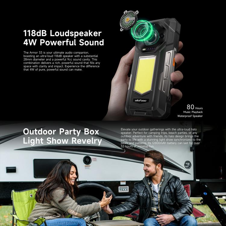 Ulefone Armor 33 Rugged Phone, 12GB+512GB, 6.95 inch Android 15 MediaTek Helio G100 Octa Core, Network: 4G, OTG, NFC, LED Light, Armor 33 – Bild 14