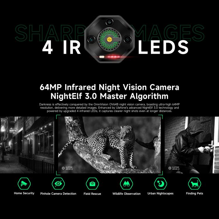 Ulefone Armor 33 Rugged Phone, 12GB+512GB, 6.95 inch Android 15 MediaTek Helio G100 Octa Core, Network: 4G, OTG, NFC, LED Light, Armor 33 – Bild 10