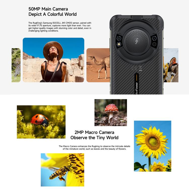Ulefone RugKing, 8GB+256GB, IP68/IP69K Rugged Phone, 5.99 inch Android 15 Unisoc T7255 Octa Core, Network: 4G, NFC, OTG, RugKing – Bild 10