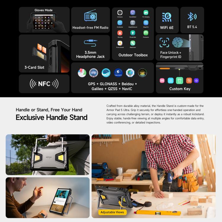 Ulefone Armor Pad 5 Pro Tablet PC, 12 GB + 512 GB, 11 Zoll – Bild 24
