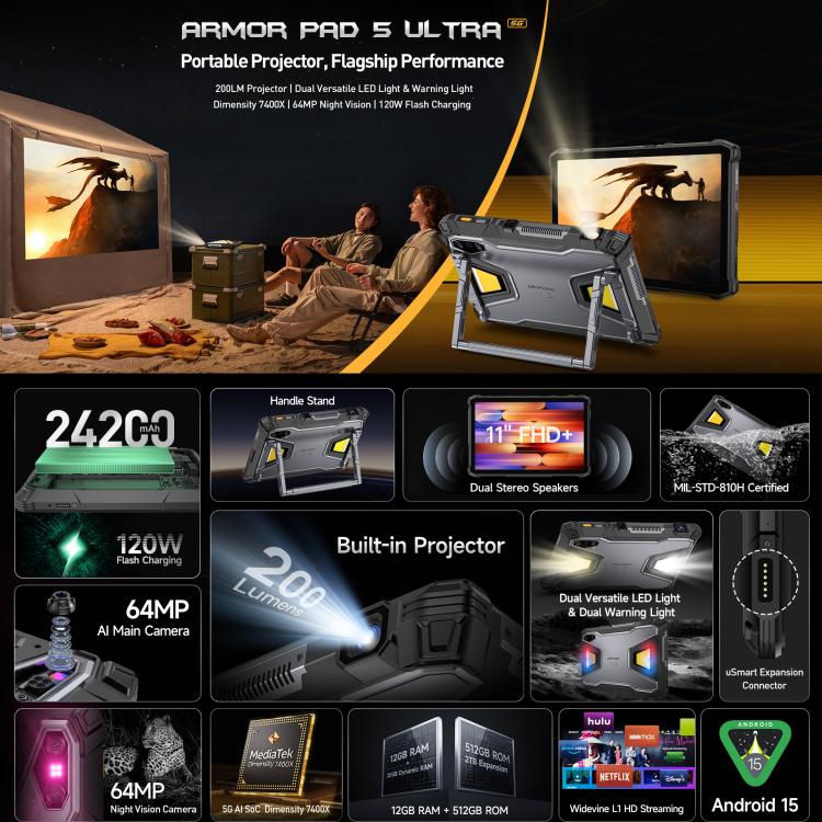 Ulefone Armor Pad 5 Pro Tablet PC, 12 GB + 512 GB, 11 Zoll – Bild 8